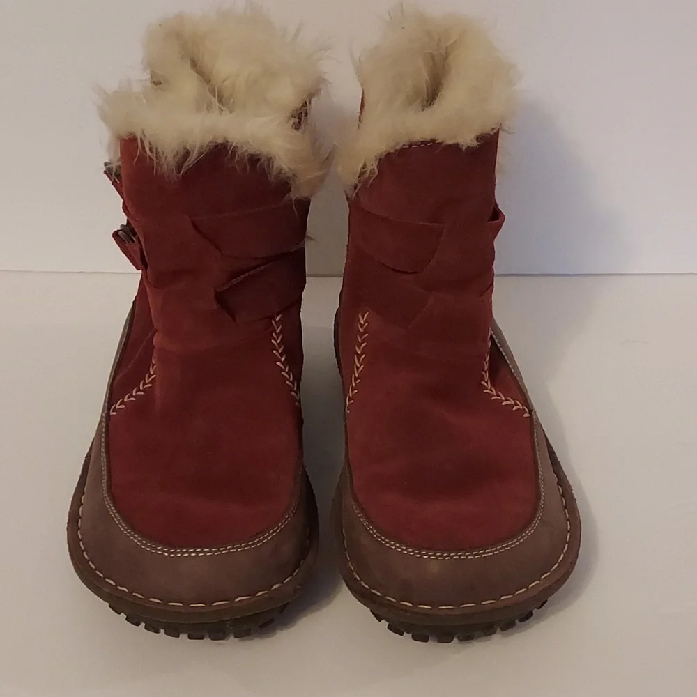 SOREL Waterproof Winter Boots Rust Suede Size 7 Thinsulate Fur Snow Boots